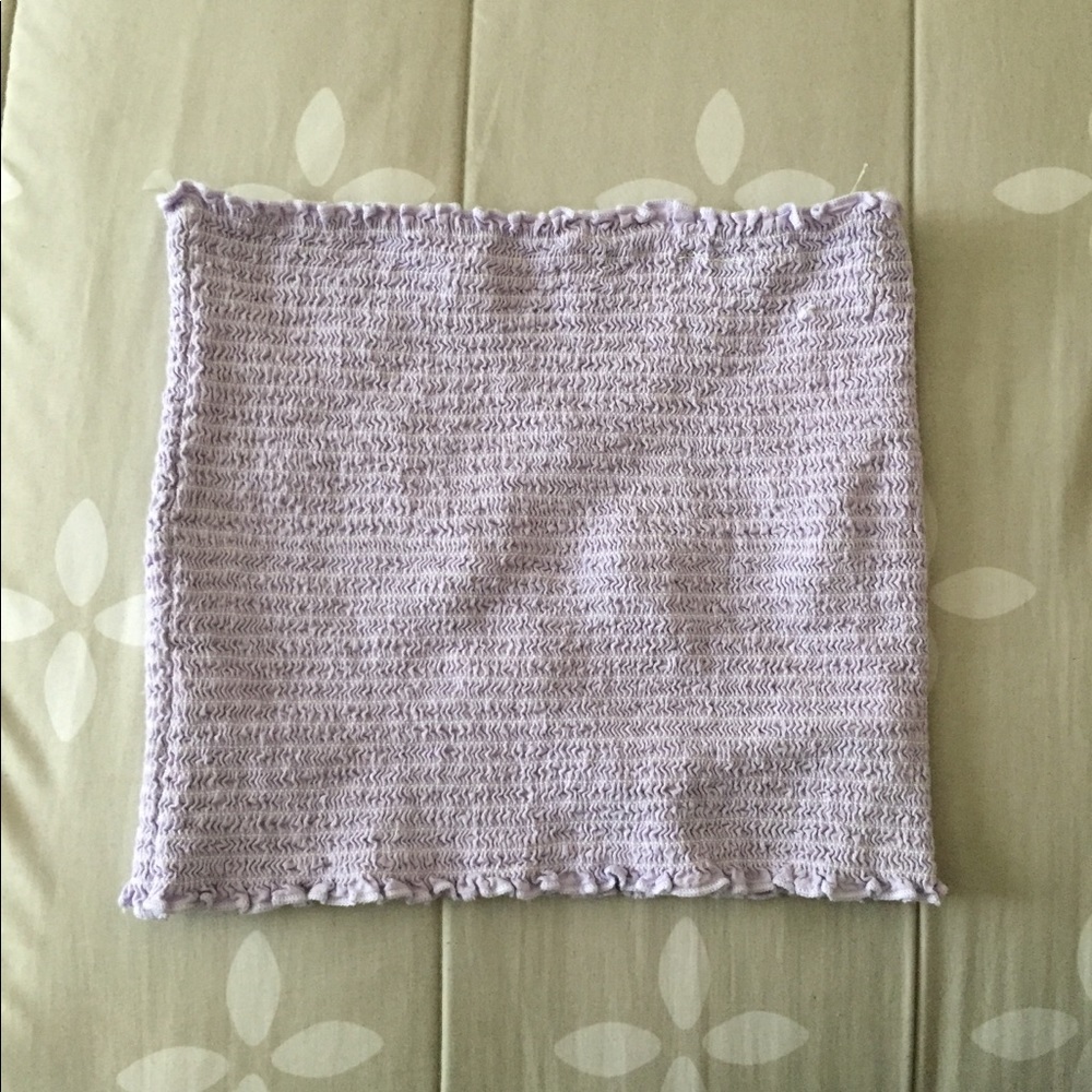 Brandy Melville lavender smocked tube top